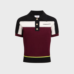 Casablanca Striped Polo Shirt - Burgundy