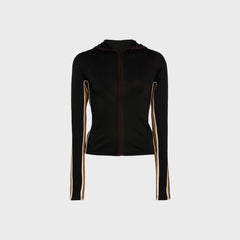 Christopher Esber Verner Multi Bind Ribbed Hoodie - Black