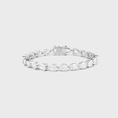 Crystal Haze Pear Bracelet - Clear