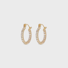 Crystal Haze Serena Small Hoops - Clear