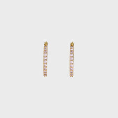 Crystal Haze Serena Small Hoops - Pink