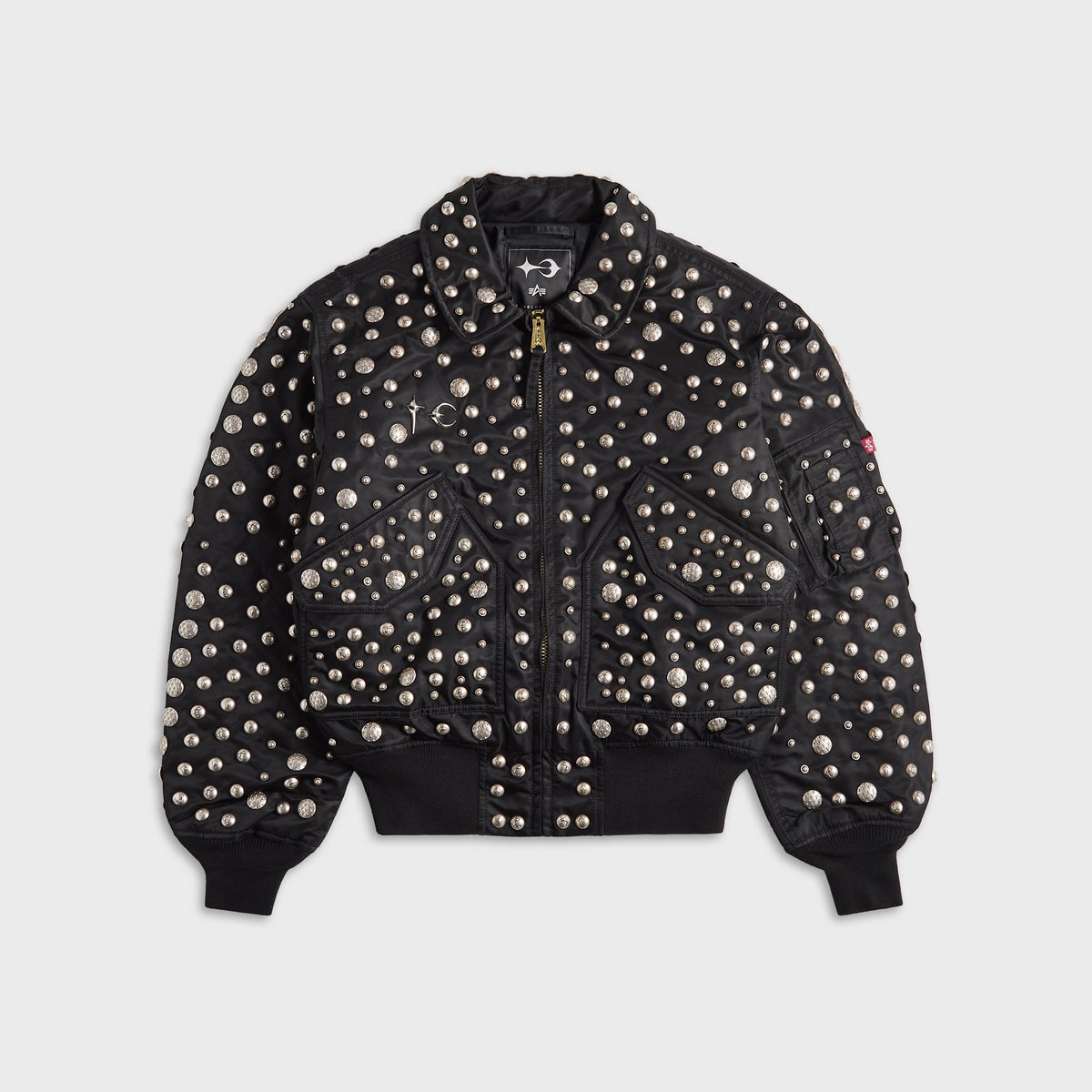 Alpha Industries Thug Club X Alpha Cwu-45P All-Over Rivet Version Jacket - Black