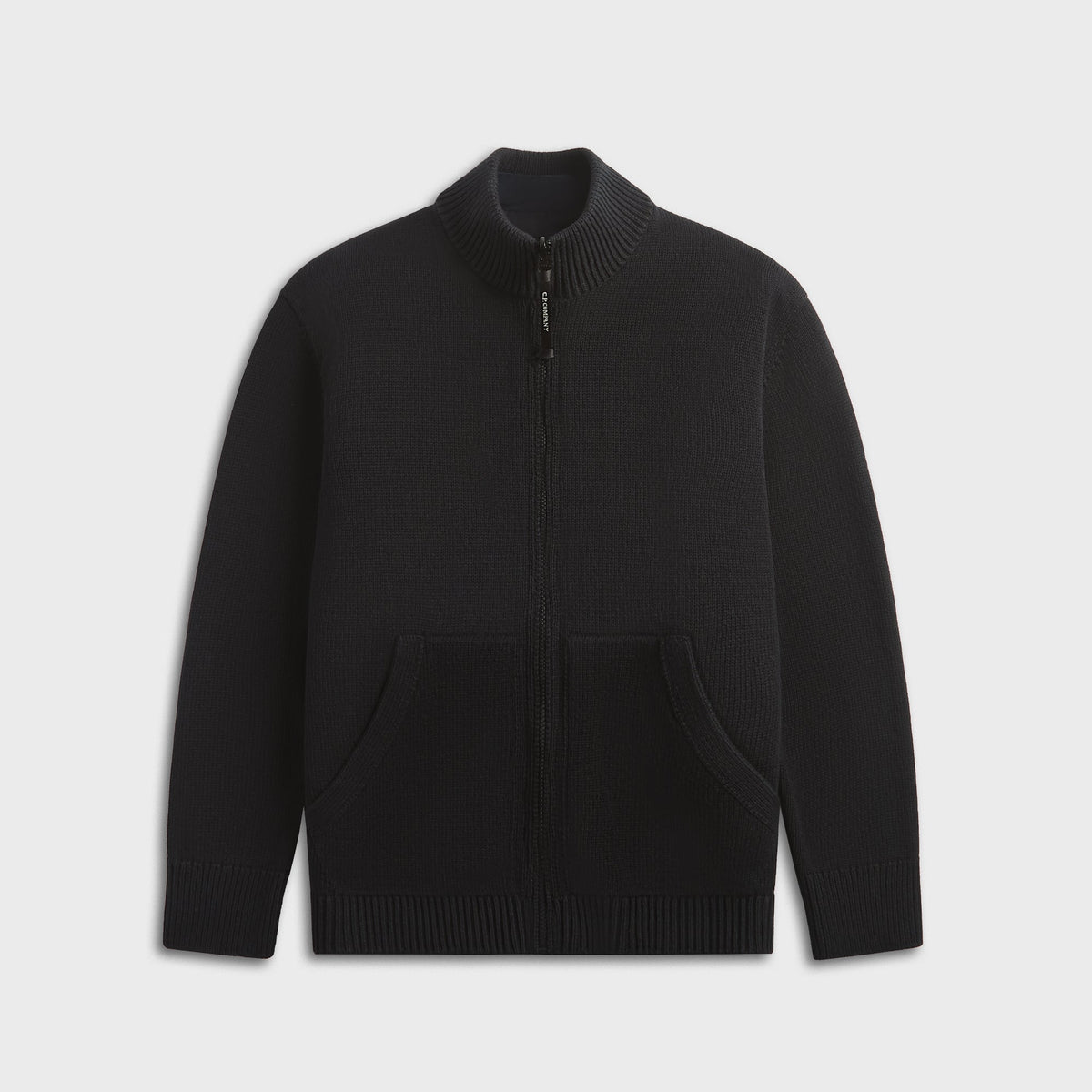 C.P. Company Cotton Mixed Zipped Cardigan - Total Eclipse