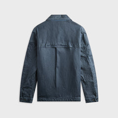C.P. Company 50 Fili Wax Zipped Lens Overshirt - Midnight Navy