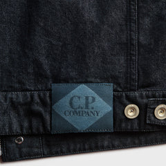 C.P. Company 3/1 Denim Zip Jacket - Denim Blue