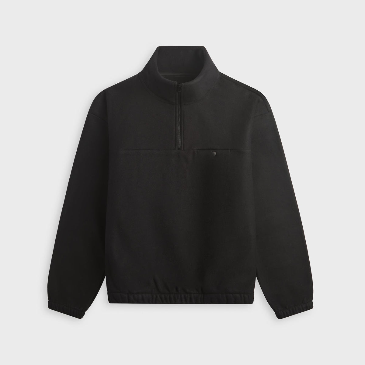 vowels Fleece Quarter Zip - Black