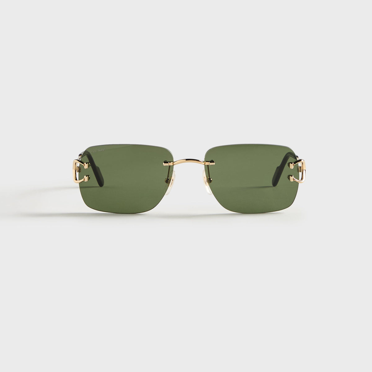 Cartier Piccadilly Man Metal Sunglasses - Gold / Green