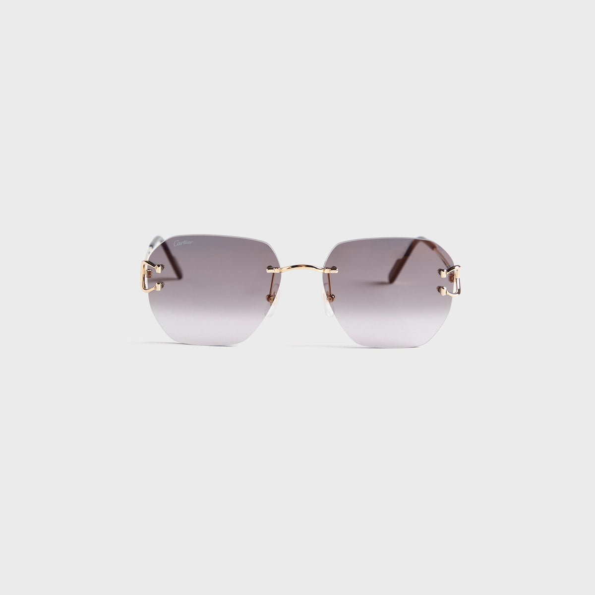 Cartier Rectangle 58 Sunglass Unisex Metal - Shiny Gold