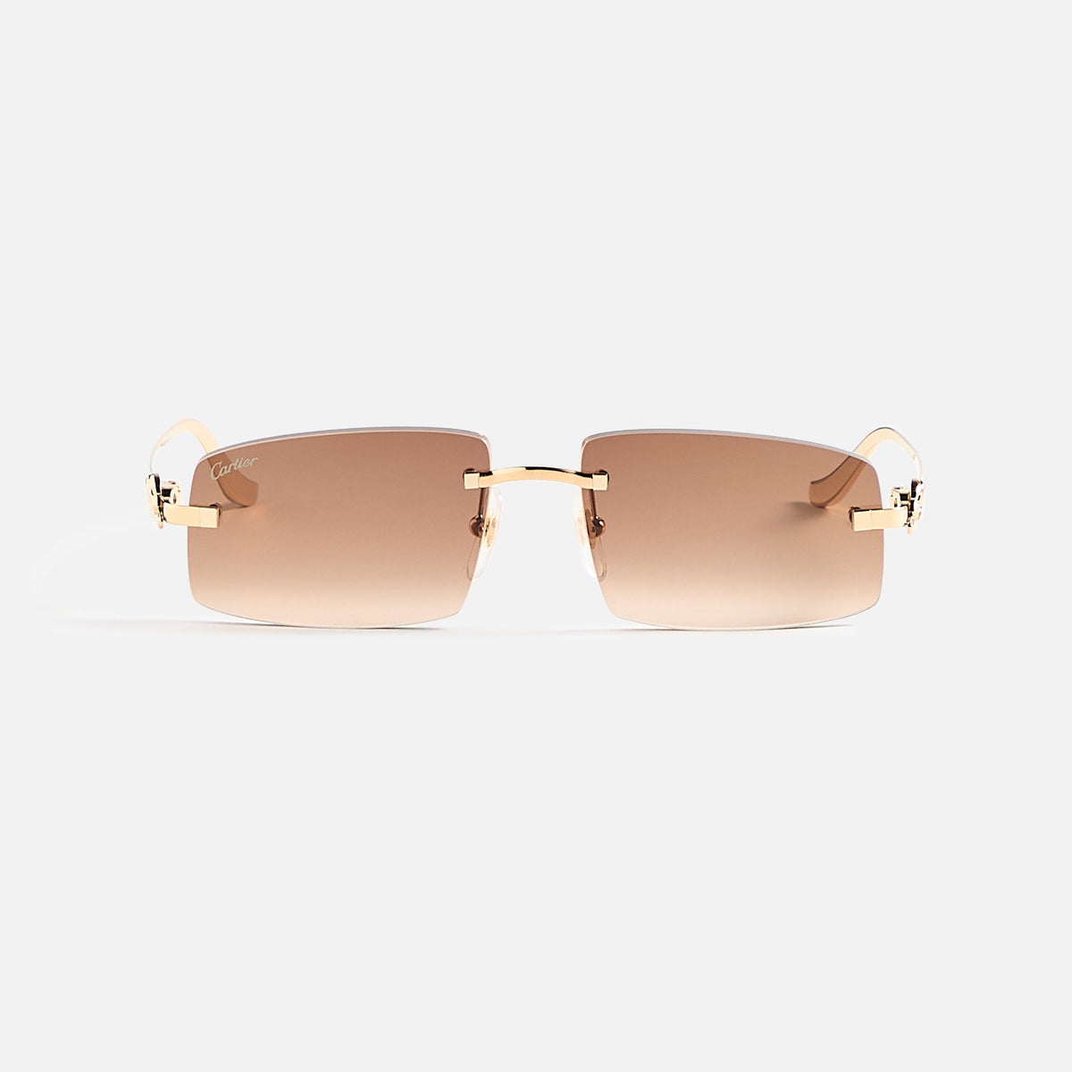 Cartier Rectangular Frames - Gold Brown
