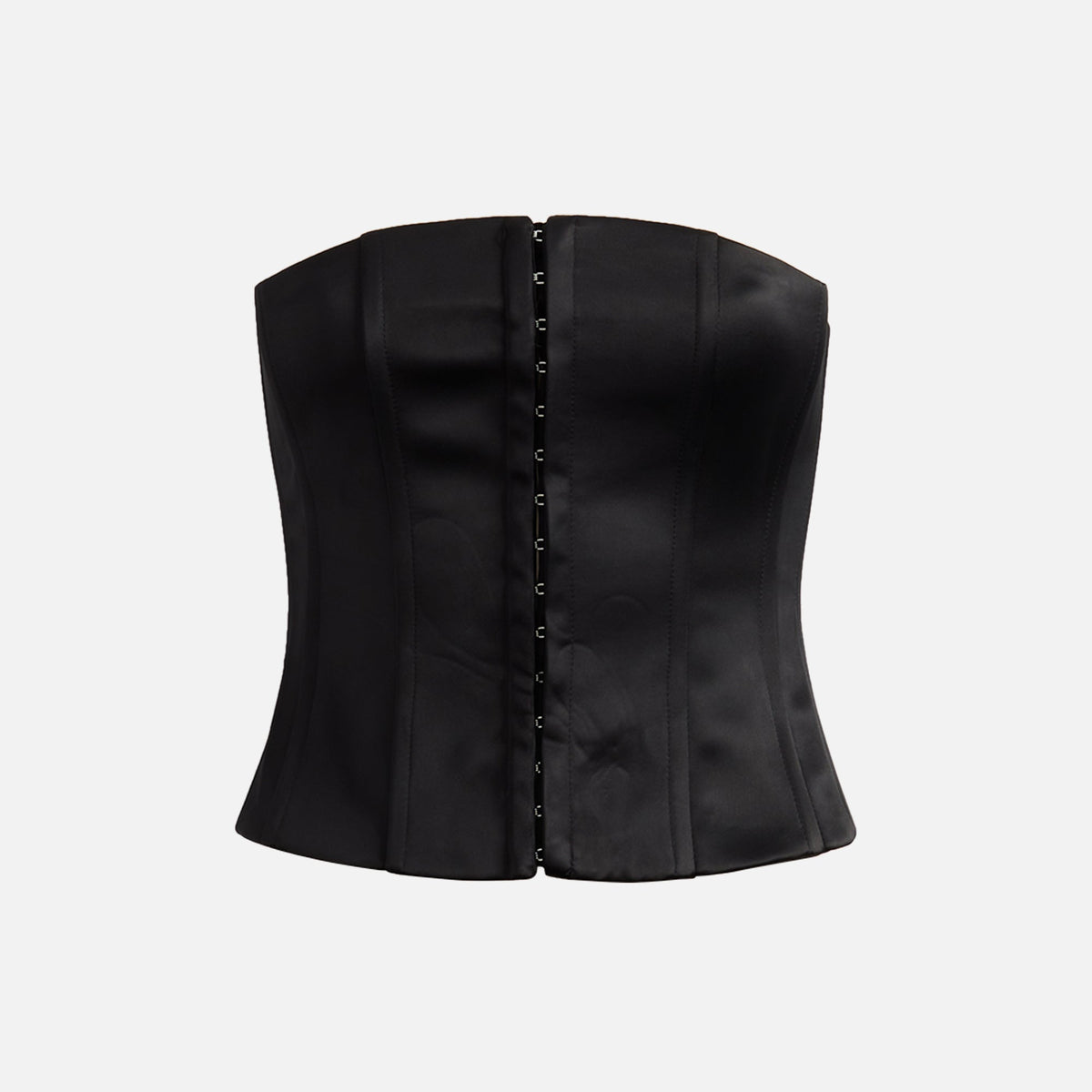 GUIZIO Satin Corset - Black
