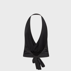 GUIZIO Lana Halter Top - Black