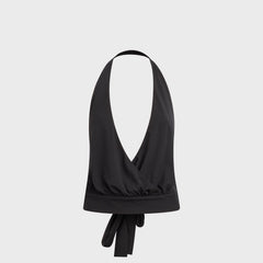 GUIZIO Lana Halter Top - Black