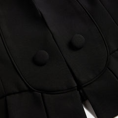 GUIZIO Cap Sleeve Bib Blazer - Black
