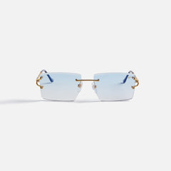 Vintage Frames Icon 24KT Yellow Gold - Sky Blue Gradient