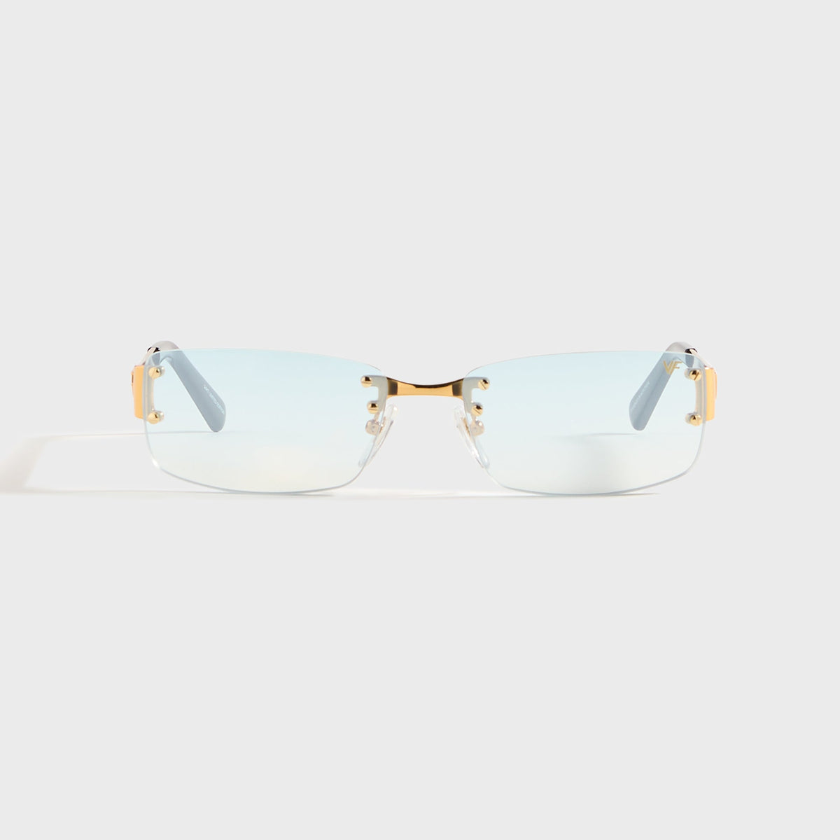 Vintage Frames Infamous Rimless Drill Mount 24KT - Gold / Tiffany Blue