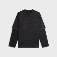 Daily Paper Layered Long Sleeve Tee - Black
