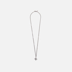 Emanuele Bicocchi Crest + Crystal Necklace - Silver