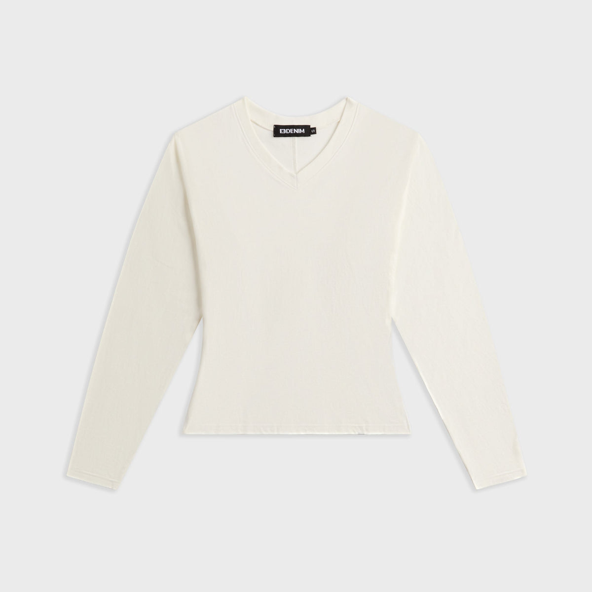 EB Denim Acacia V-Neck Long Sleeve - White