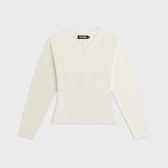 EB Denim Acacia V-Neck Long Sleeve - White