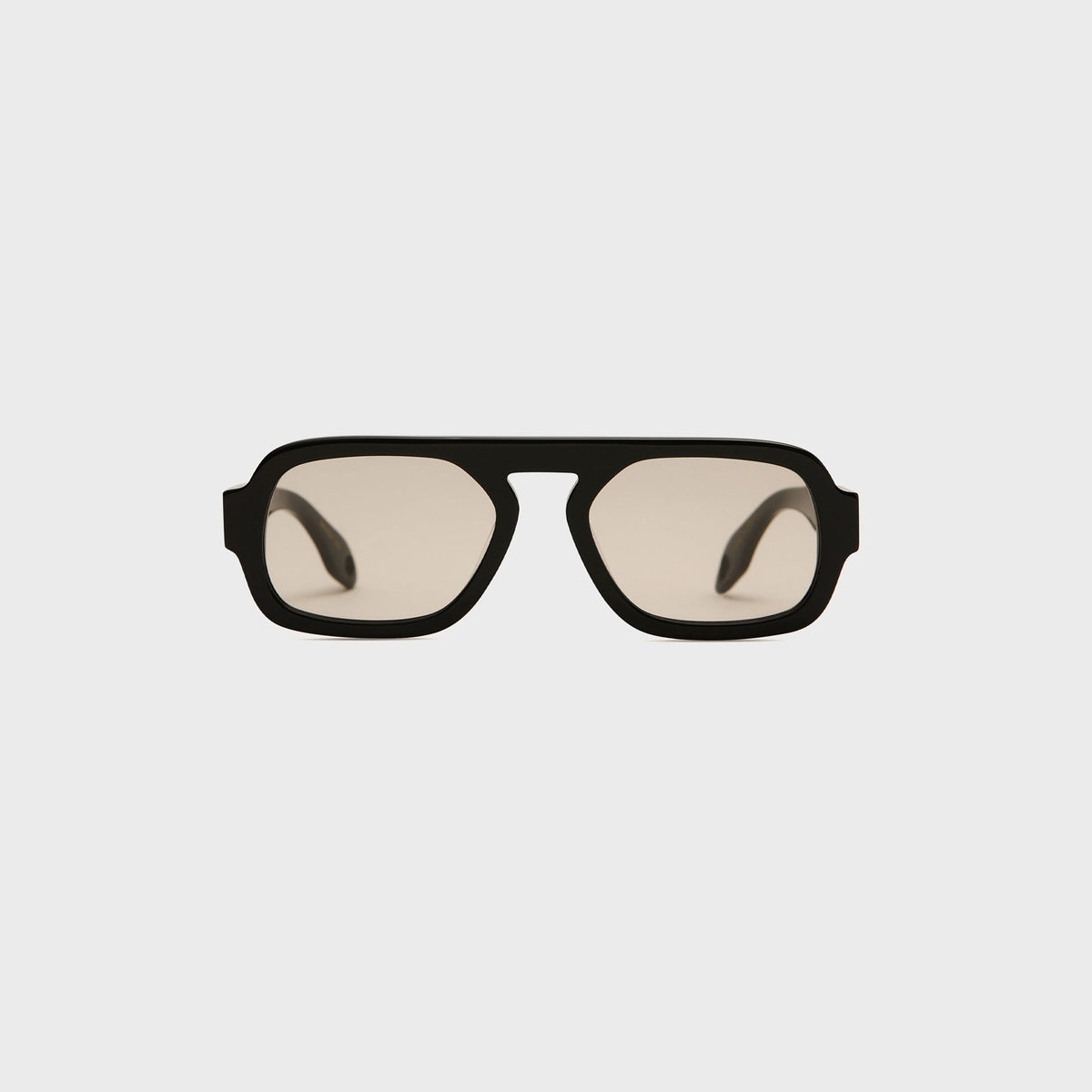 Elisa Johnson Jane Mini Sunglasses - Gloss Black / Light Brown Lens