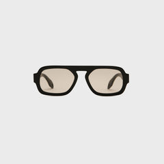 Elisa Johnson Jane Mini Sunglasses - Gloss Black / Light Brown Lens