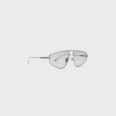 Elisa Johnson Riley Sunglasses - Silver Metal / Purple Lens