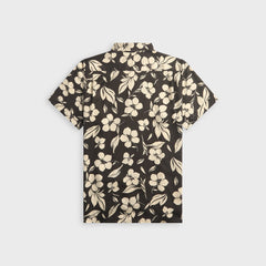 Engineered Garments Tencel Floral Print Camp Shirt - Black / Natural