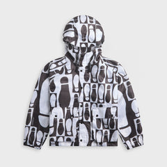 Engineered Garments Foot Print Polyester Pilot Twill Parka - White / Black