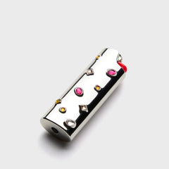Edie Parker Little Gems Lighter Case - Pink / Silver