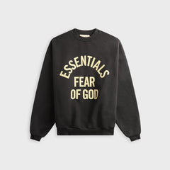 Essentials Campus 90s Crewneck Sweatshirt - Faded Black