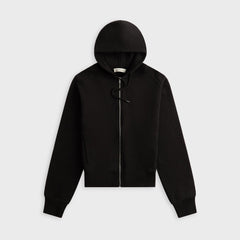Entire Studios Lightweight Cropped Zip-Up Hoodie - Black