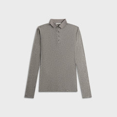 Entire Studios Longsleeve Polo - Silver Grain