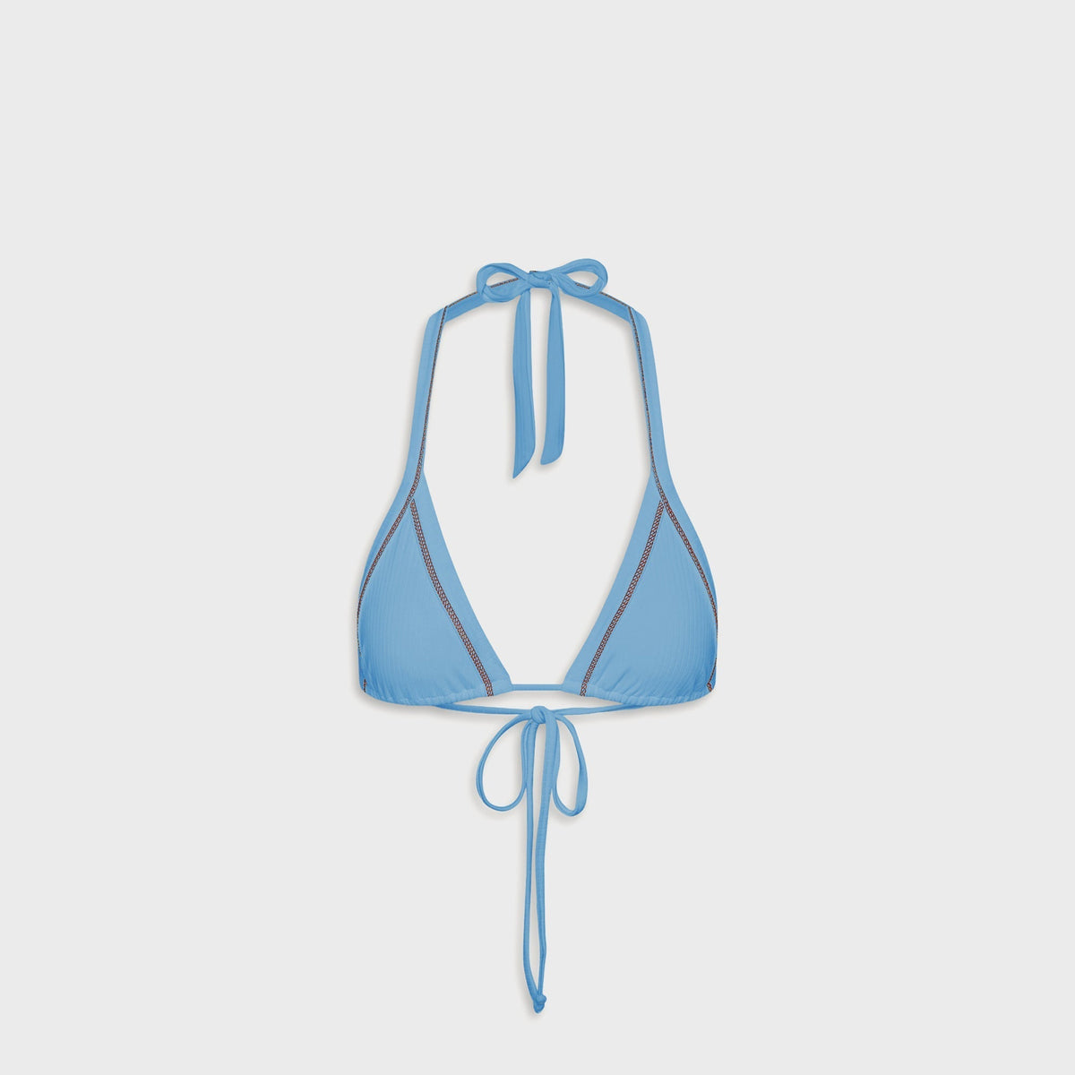 Frankies Bikinis Taite Ribbed Top - Capri Sky