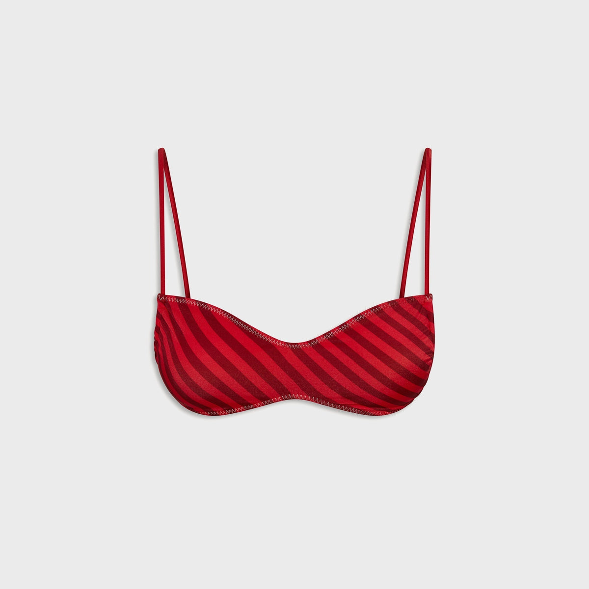 Frankies Bikinis x Jennie Magnolia Satin Top - Spring Stripe