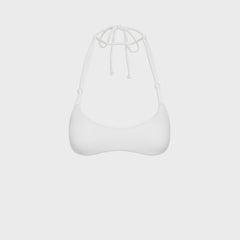 Frankies Bikinis x Jennie Hana Halter Bikini Top - Optic White