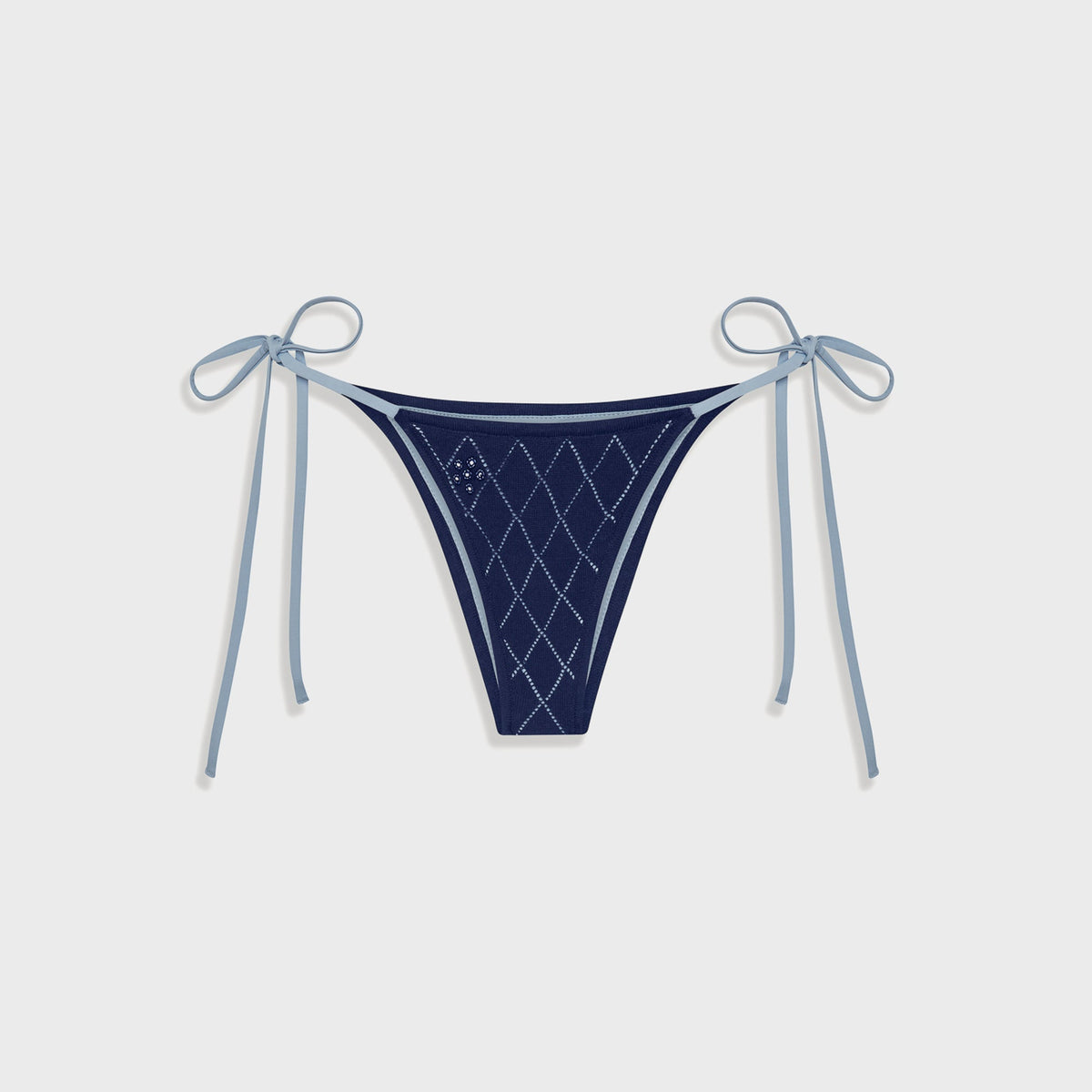 Frankies Bikinis Mackenzie Knit Bottom - Diamond Stitch