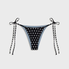 Frankies Bikinis Reversible Mackenzie Seersucker Bottom - Frost