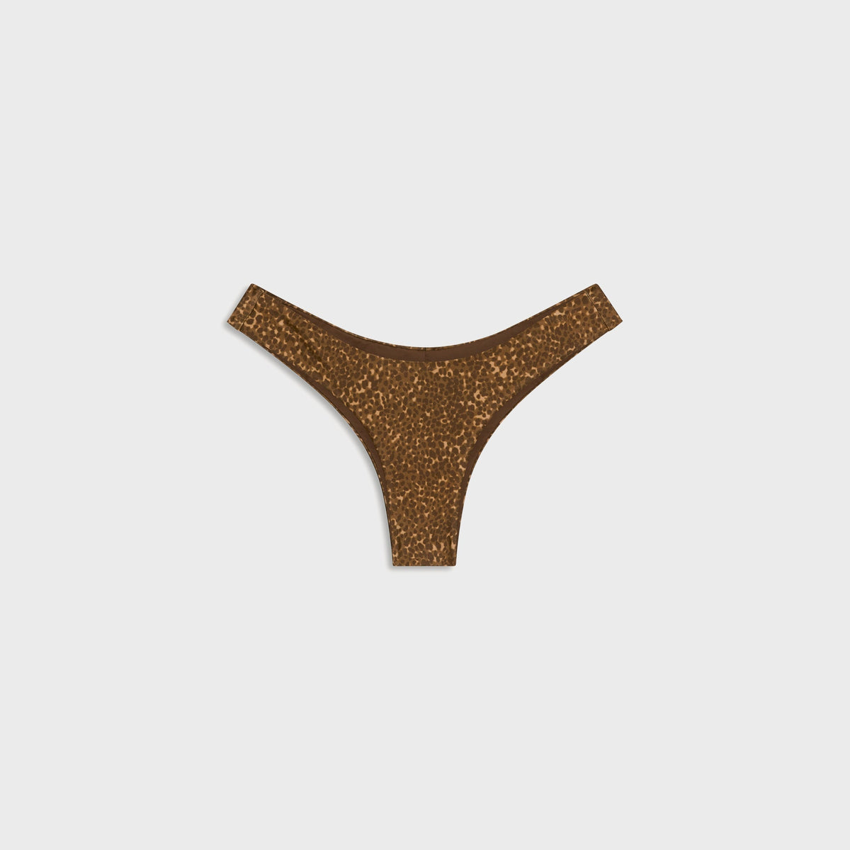 Frankies Bikinis Katarina Satin Cheeky Bikini Bottom - Vintage Cheetah