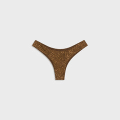 Frankies Bikinis Katarina Satin Cheeky Bikini Bottom - Vintage Cheetah