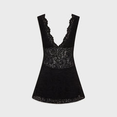 Frankies Bikinis Moon Dance Lace Mini Dress - Black