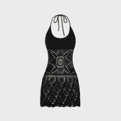 Frankies Bikinis x Jennie Gabriella Crochet Coverup - Black