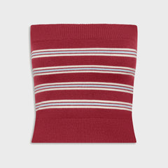 Frankies Bikinis Destiny Cloud Knit Strapless Tube Top - Collegiate Stripe