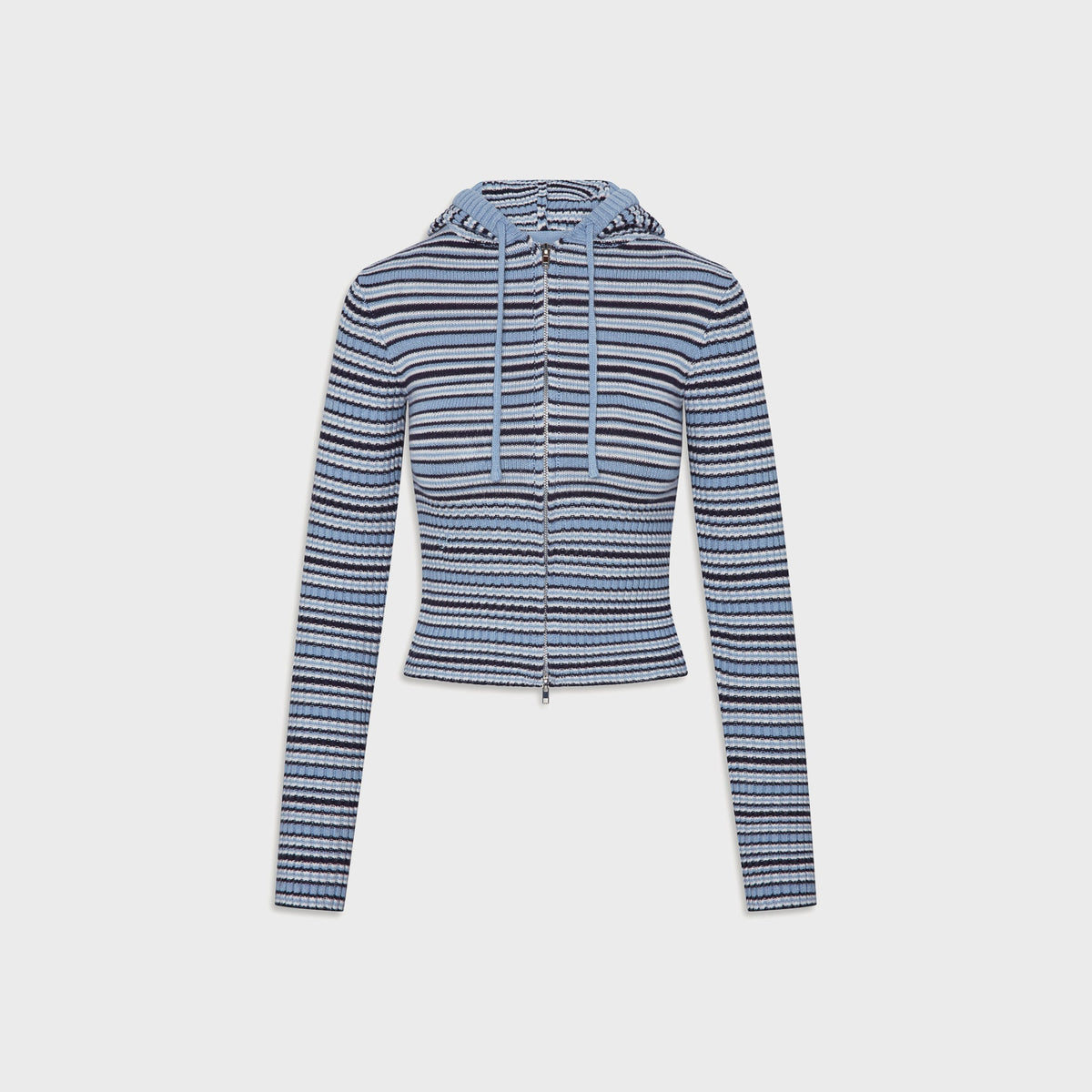 Frankies Bikinis Heritage Cloud Knit Hoodie - Blueberry Stripe