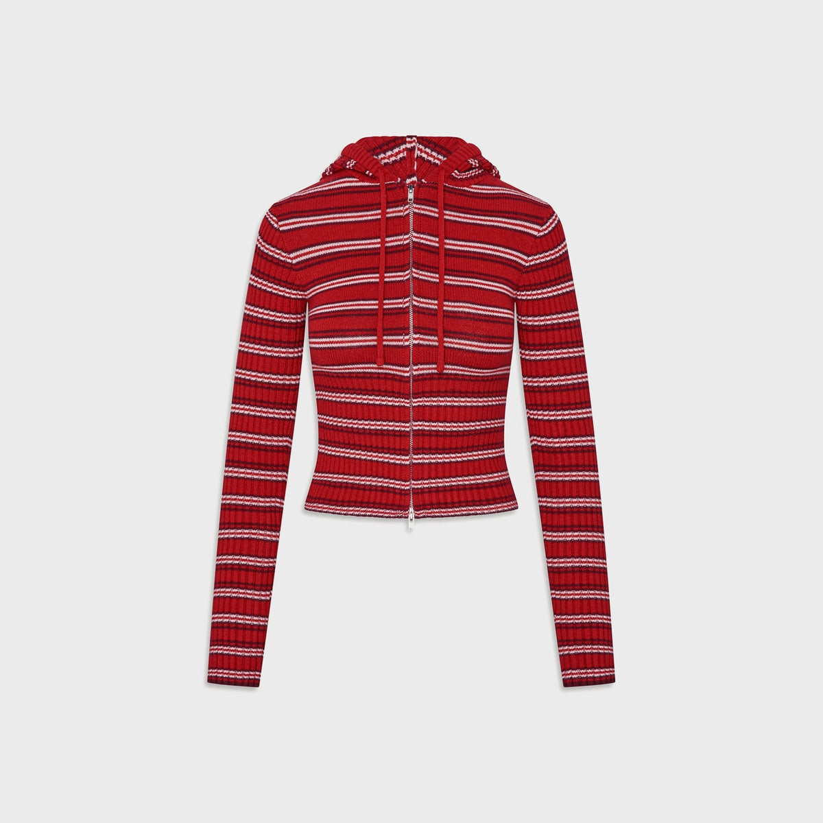 Frankies Bikinis Heritage Cloud Knit Hoodie - Strawberry Stripe