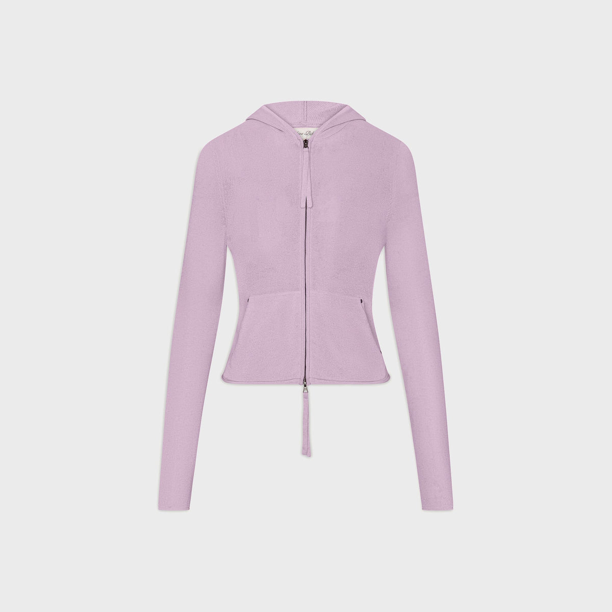 Frankies Bikinis Atlas Knit Hoodie - Pink Cloud