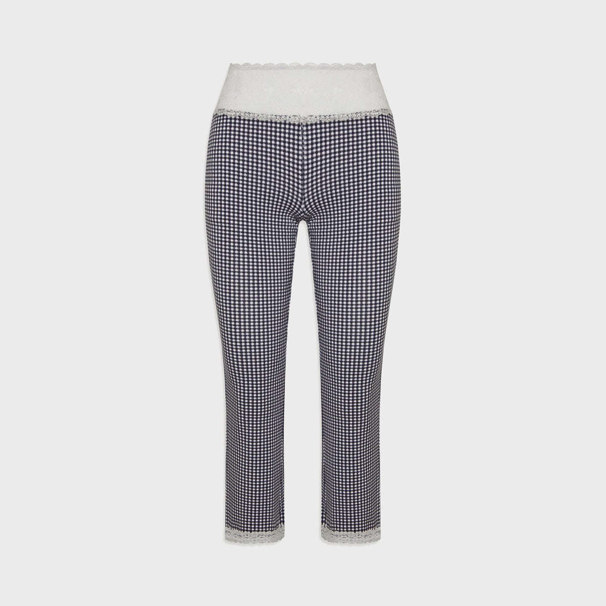 Frankies Bikinis Nikki Gingham Capri Pant - Midnight Wishes
