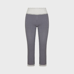 Frankies Bikinis Nikki Gingham Capri Pant - Midnight Wishes