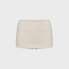 Frankies Bikinis Briar Cable Knit Skort - Honeymoon