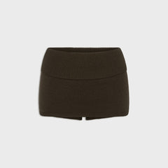 Frankies Bikinis Briar Cloud Knit Skort - Chocolate Brown