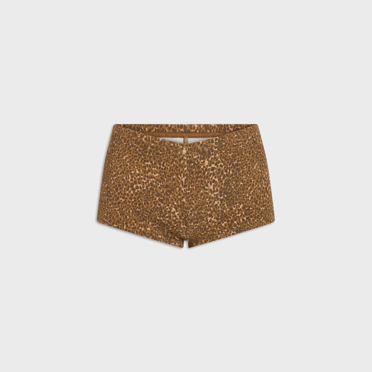 Frankies Bikinis Paulina Cotton Ribbed Short - Vintage Cheetah